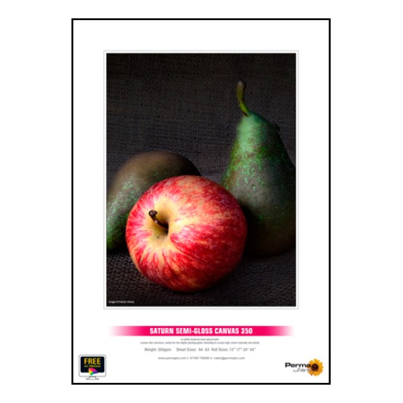 PermaJet Saturn Semi-Gloss 350gsm InkJet Canvas (Choose)